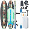 ZLX SUP Board mit Sitz Stand up Paddling Board 320cm Stabil Aufblasbares Paddle Board für Erwachsene Familien Anfängerfreundlich, Anti-Rutsch Deck, Pumpe