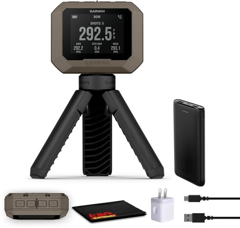 Garmin Xero C1 Pro Chronograph for Ballistic Data with Precise Projectile Speeds Readings from 100 to 5000 FPS Compact Chronograph, Simple Set Up, Versatile Performance Bundle with Accessories