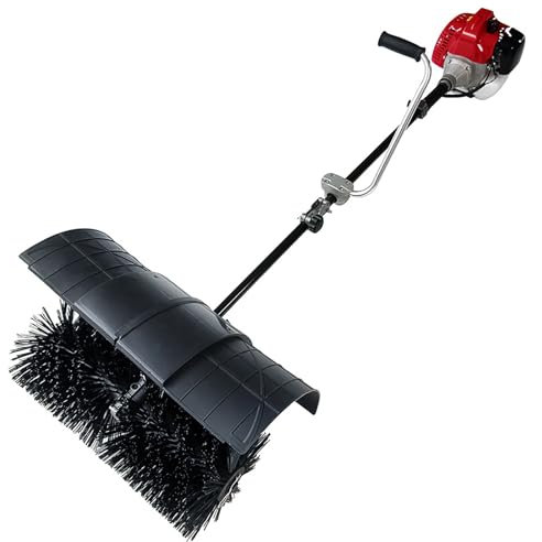 Spazzatrice a gas portatile, motore a combustibile raffreddato ad aria a 2 tempi con pulsante di spegnimento one-touch e avviamento manuale, ideale per la pulizia di grandi superfici su erba
