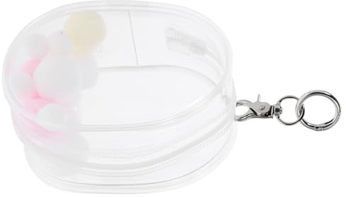 Toyvian PVC Transparent Mini Dockväska för Förvaring Hållbar och Bärbar Hängande Dockpåse för Resor och Praktisk och Stabil Dockbehållare med Hög Slumpmässig Färg