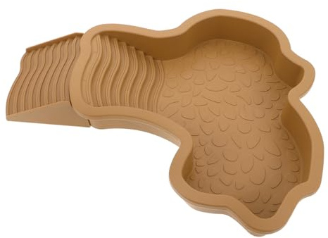 iplusmile Bassin Tortue avec Rampe et Plateau de Baignade Surface Multifonction pour Reptiles Plastique Stable Facile à Nettoyer