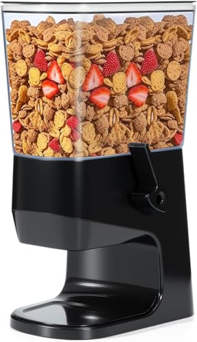 Ulluthu Müslispender, 3,2L Cereal Dispenser Cornflakes Spender, Trockene Lebensmittelspender Müslibehälter Futterspender Luftdichter Spender für Cerealien, Cornflakes, Süßigkeiten, Nüsse, Bohnen