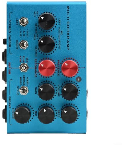 Für MOSKYaudio Multifunktionales Gitarrenverstärker-Effektpedal mit 3 Loop-Box, Stereo-Verstärkung, Schranksimulation, Loop, und AUX-Eingang für Übung und Leistung