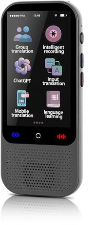 Appareil de traducteur de langue, S80 Pro AI ChatGpt traducteur portable pour traduction vocale/texte/hors ligne/photo Plus de 138 langues Traducteur instantané portable pour voyages d'affaires