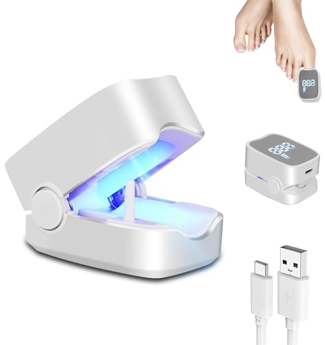 Nail Fungus Laser Device, Toenail Cleaning Device For Toenails Fingernails | Foldable Home Nail LED Light For Discolored & Thickened, Suitable For Home & Travel Use