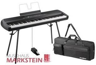 Korg SP-280 BK - SPAR-SET mit Tragetasche, Stagepiano schwarz, Ständer, Pedal,