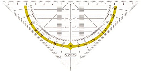 Herlitz 8700304 Geometrie-Dreieck aus transparenter Kunststoff, klein