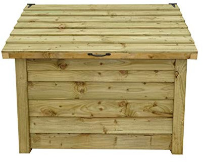 Arbor Garden Solutions Wooden Log Chest Storage (1.14 cubic meters capacity) (W-127cm, H-104cm, D-87cm) (Light Green (Natural))