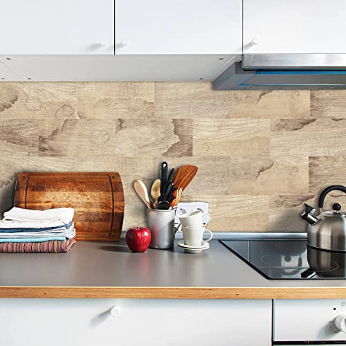 Azulejos Adhesivos Cocina 20X10 Junta Vinilos Cocina Azulejos Vinilos Para Baños Losetas Vinilo para Paredes Suelo Vinilo Autoadhesivo para Cocina,Azulejos Adhesivos para Escalera（18 piezas）
