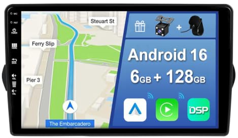 YUNTX [6GB+128GB] Android 14 Autoradio für FIAT Tipo Aegea Egea(2015-2017)-2 Din-[Integriertes Wireless CarPlay/Android Auto/DSP/GPS]-Kamera+MIC-DAB/IPS/Lenkradsteuerung/MirrorLink/WiFi/USB/4G