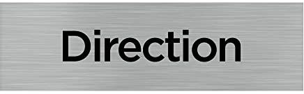 Signalétique.biz France - Plaque de porte DIRECTION (Q0087) - 170 X 50 mm - Plaque aluminium brossé de 2mm
