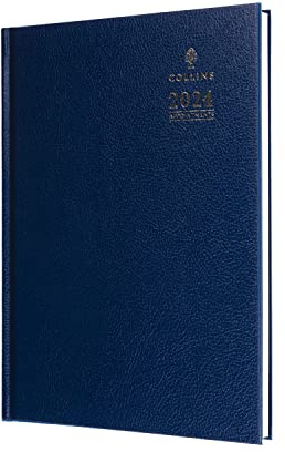 Collins Debden Collins Standard-Terminplaner 2024, A4, Tagesansicht, Business-Terminplaner und Organizer, Januar bis Dezember 2024, täglich, Blau, A4