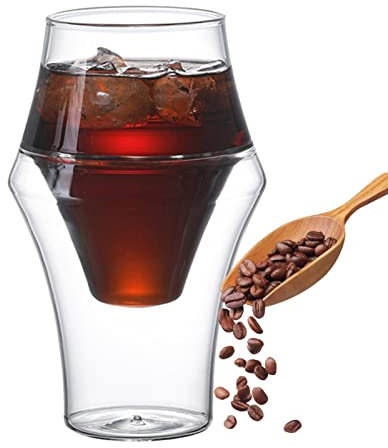 Kaffee aus doppeltem Glas, Kaffee, Borosilikatglas, transparent, isolierte Tassen, Kaffeetassen für heiße Getränke, für Tee, Kaffee, Milchkaffee, Cappuccino