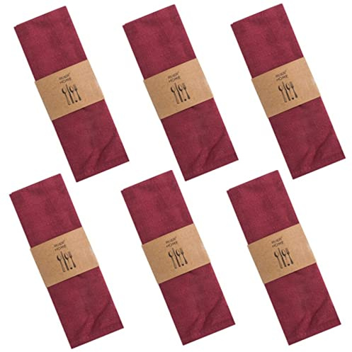 Tygservetter linneservetter set, servetter tyg, servetter linne kök tygservetter bordsdekoration, tygservetter linneservetter, 30 x 40 cm (vinröd, 6 st)