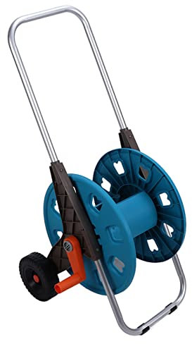 Chariot Enrouleur de Tuyau D'arrosage, Support de Tuyau D'eau de Jardin G1/2, Support de Tuyau D'arrosage de 60 M, Support de Stockage de Tuyau D'eau de Construction Durable
