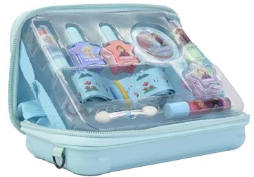 Lip Smacker Frozen Schminkkoffer, Frozen Reiseschminkkoffer für Kinder mit Lidschattenpalette, Make-up für Lippen und Nägel, Inklusive Beautyzubehör