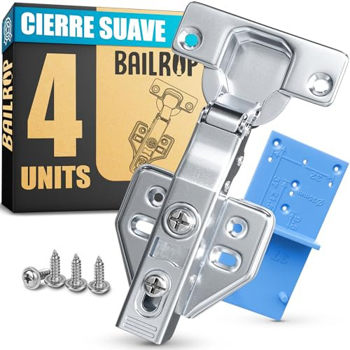 Cerniere Ante Cucina e Armadi Ammortizzate 35 mm – Sormonto Totale 110° (4 Pezzi) – Cerniere Mobili Cucina e Sportelli a Scodellino