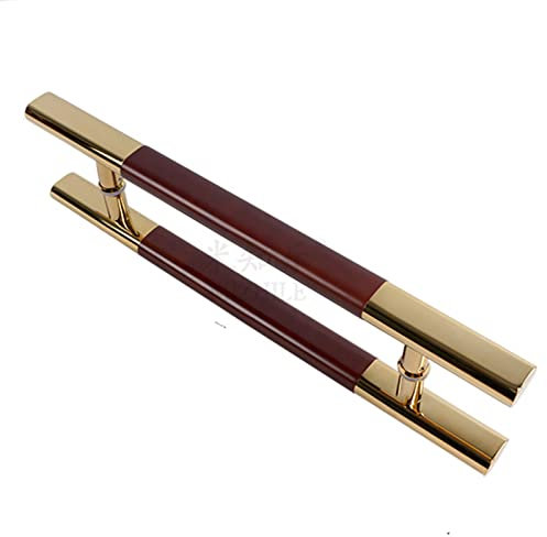 20 Zoll/24 Zoll/47 Zoll Push-Pull-Türgriff aus Edelstahl, moderner Goldener H-Typ-Schiebetürgriff mit Beschlägen, Haustür/Glastür/Duschtür (Größe: 60 cm (23,6 Zoll))