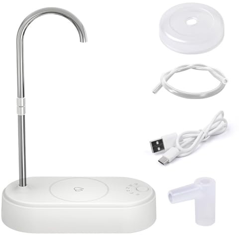 Distributore Acqua Scrivania,Mini Dispenser Acqua da Appoggio 6 Marce con Display a LED Blu Erogatore Acqua Tavolo Potabile Ricaricabile USB per Casa Ufficio Campeggio Viaggi All'aperto
