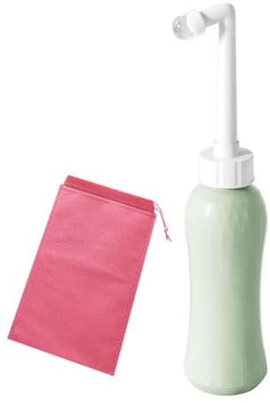 500ml Bidet Portatile da Viaggio, Borsa di Stoccaggio + Ugello Obliquo 75°, Bidet Portatile Post Parto, Peri Bottle Docce Intime, Bottiglia Perineale per Pulizia Mestruale Femminile