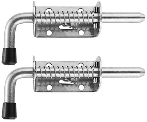 CAIONPLE 2 unidades de 5 pernos de bloqueo de acero inoxidable con resorte de 2 mm de grosor cepillado