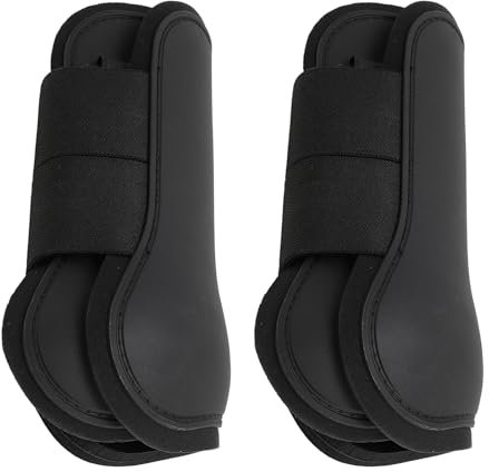 Dilwe 1 Paar Pferdesehnengamaschen, Vorne Offene Pferdegamaschen, Multifunktionale Pferdebeingamaschen, Pferdeschutzgamaschen für Springen, Trail-Reiten, (Klein