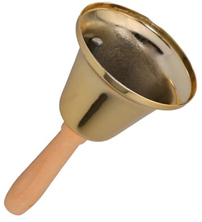 Gogogmee Handheld Metallglocke Mit Holzgriff Lärmende Tischglocke Für Dinner Und Klassenzimmer Hilfsmittel Aufmerksamkeitserregung Und Unterstützung