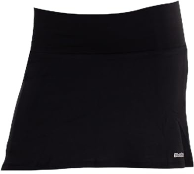 Black Crown - Falda de Padel Mujer Maya - 100% poliéster - Ligera y Suave - Tejido Transpirable - Diseño Ergonómico - Secado Rápido (FR/ES, Letras, XXL, Regular, Regular, Negro)