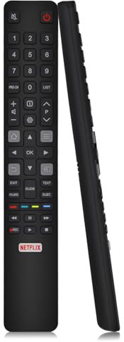 TCL Remote Control Replacement, TCL TV Remote ARC802N RC802N YUI1 for 4K LCD LED Smart TV 49S6000FS 50DP600 F43S5916 H32S5916 U55P6006 with Shortcut Buttons, No Setup Required