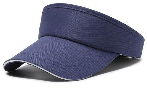 Chyuxinda Solvisir solhatt golf tenniskeps med solskydd baseballkeps justerbar skärmmössa för unisex kvinnor män, marinblå, one size