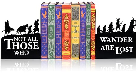 Lord Bookends Fantasy Shelf Decor with Unique Design, Gifts for Book Lovers | The Rings Home Decor, For Heavy Books, Office & Living Room, Book Storage Accessory, Housewarming Gift for Lord Fans Merch