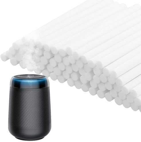 Anseom 100 st luftfuktare pinnar ersättning pinnar bomull luftdiffusor luftfuktare filter vekar aromersättning filter för mini bärbar USB luftfuktare