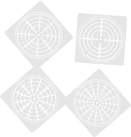 VILLFUL 4er Satz Filigrane Schablonen Praktische Mandala-punktschablonen Wiederverwendbare Diy-mandala-punktvorlagen Für Malvorlagen Und Heimdekoration