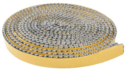 SDLDEER Kamin Dichtband, 10mm x 2.5m Ofendichtschnur Feuerfestes Dichtungsband Selbstklebend Kamin Ofenrohr Dichtung für Kamin, Ofen, Ofenrohre, Smoker, Rauchrohr