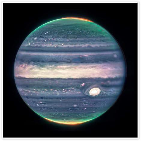 Posterlounge Jupiter, James Webb Teleskop, 2022 Poster | 60 x 60 cm von NASA Blau Wandbilder Wanddeko