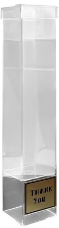 Badiman Acrylic Box for Flower Display And Gifts with Lid for Special Occasions, Multi, 40cm