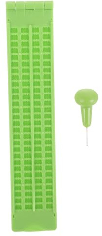 Holibanna Tavoletta Braille Plastica 4 Righe 28 Spazi Pennino per Scrittura Tattile Non Vedenti
