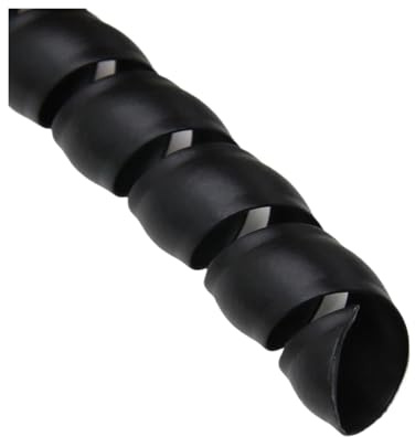 Spirale Cavi Elettrici 1~10m Tubo a spirale avvolgente 8/10/12/14/16/18/20/25/28/30/35mm Nero Manicotto di protezione del cavo Filo Line Organizer avvolgimento flessibile(10mm,1 meter)