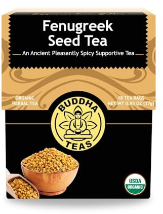 Buddha Teas - Fenugreek Seed Tea - Herbal Tea - Supports Digestion & Overall Wellness - Natural Ingredients - Caffeine Free - OU Kosher - 18 Tea Bags (Pack of 1)