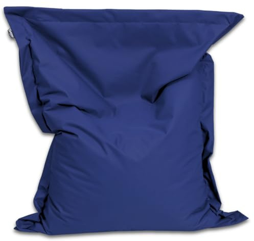 BuBiBag Sitzsack XXL 190x145 cm mit Füllung – Handgefertigt – Bean Bag Indoor & Outdoor – Riesensitzsack Lounge Gästebett Erwachsene – wasserabweisend – Marine/Dunkelblau
