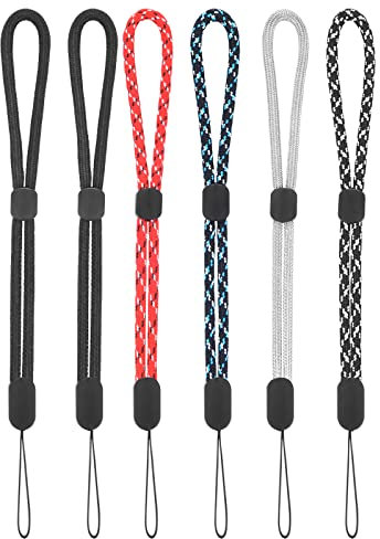 Cobee Verstellbare Nylon Lanyard - Bunte Handschlaufe für Handy, Camera, Schlüssel, Brieftasche, USB-Stick, Mp3, Mp4 - 6 Stück