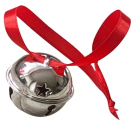 Silver Santa Believe Bell, Large Sleigh Bell, Christmas Eve Box Filler Gift, Decoration Keepsake, Magic Of Christmas