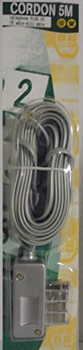Maisange | Cavo per telefono 5m - RJ11 maschio grigio