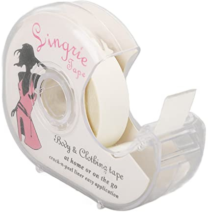 2 Rouleaux de Ruban Adhésif Double Face pour Femmes pour Vêtements et Costumes de Corps avec Distributeur de Ruban Adhésif Transparent pour Vêtements de Mode Corps Toute la Peau