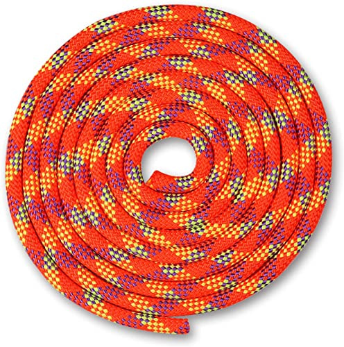 DRUNA Cuerda para Gimnasia Rítmica Ponderada 150g 2,5 m (Coral-Violeta-Limon)