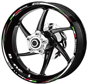 ROANNY Felgenband Motorrad 17 Zoll Radnabe Aufkleber Logo Felge Reflektierender Aufkleber Für Benelli Huanglong 250 500 502C TNT600 752S (Color : 4)