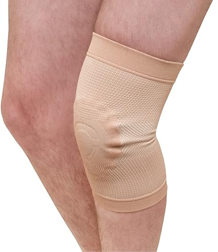Express Orthopaedic® - Medically Approved Protective Gel Pad Knee Sleeve for Dancers, Yoga, Knee Support/Protection, Mild Instability/Trauma (1, S/M (Knee Circ. 36cm & Below))