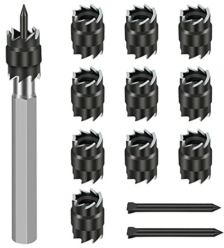 Spot Weld Cutter, Sheet Metal Hole Cutter, Punch Remover Panel Separator for Power Drill Welding Auto Body Work Tool, 3/8 Inch Drill Bit Tools, 13 Pieces