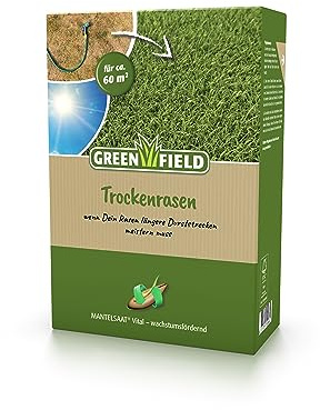Greenfield Trockenrasen Rasen Samen Mantelsaat® Vital 2 kg für ca. 60m²
