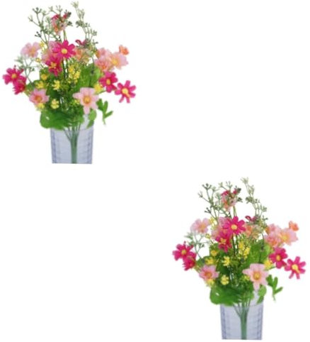 Zerodeko 2 Stück Bündel Getrocknete Blumen Gefälschte Outdoor-Pflanzen Künstliche Pflanzen Für Den Außenbereich Hochzeitsblumensträuße Grün Chrysantheme Braut Berühren